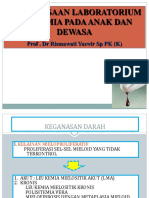 Pemeriksaan Laboratorium Leukemia Pada Anak Dan Dewasa: Prof - DR Rismawati Yaswir SP PK (K)