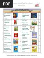 PNL - Lista de livros 1ºciclo