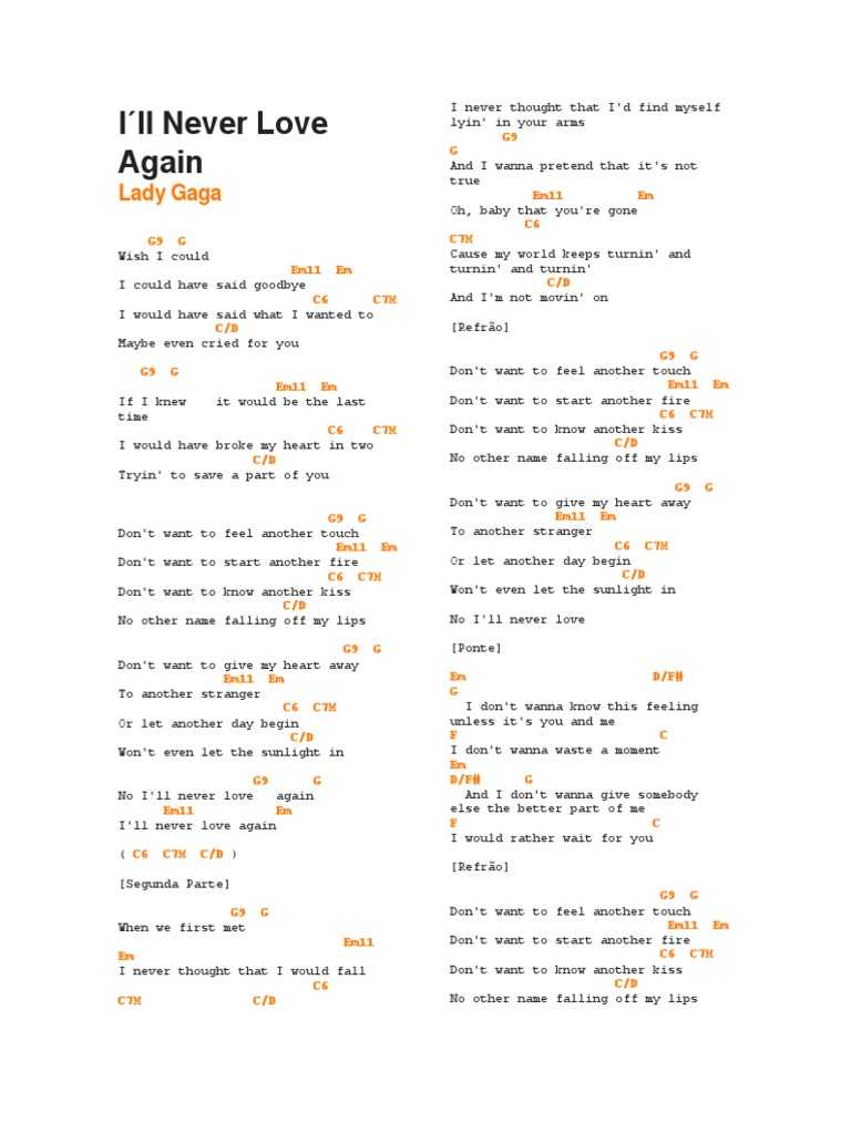 Ill Never Love Again | PDF