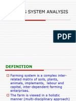 Farming System Analysis Fsa