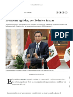 Presidente Agitador, Por Federico Salazar Columnistas _ El Comercio