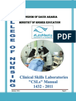 Kingdom of Saudi Arabia Ministry of Higher Education: Clinical Skills Laboratories Manual