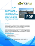 Evaluación Del Impacto de Un Vertimiento de Aguas Residuales Tratadas en Un Cuerpo Natural de Agua en El Marco Normativo de Los Recursos Hídricos"