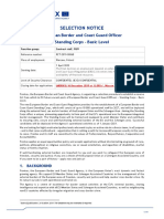 Selection Notice - European Border and Coast Guard Officer - Basic Level - FGIV PDF