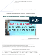 Modelo de Contrato de Prestação de Serviços Autônomo (Atualizado)