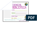 Credencial de La Biblioteca