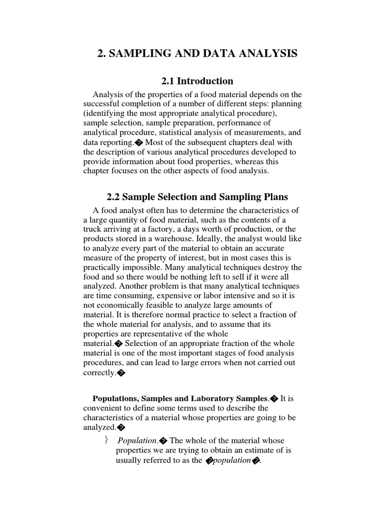 Sampling and Data Analysis | PDF | Significant Figures | Sampling ...