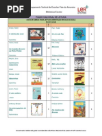 PNL - Lista de livros Pré-Escolar