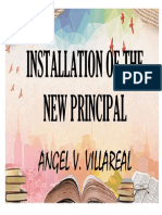 Installation of The New Principal: Angel V. Villareal