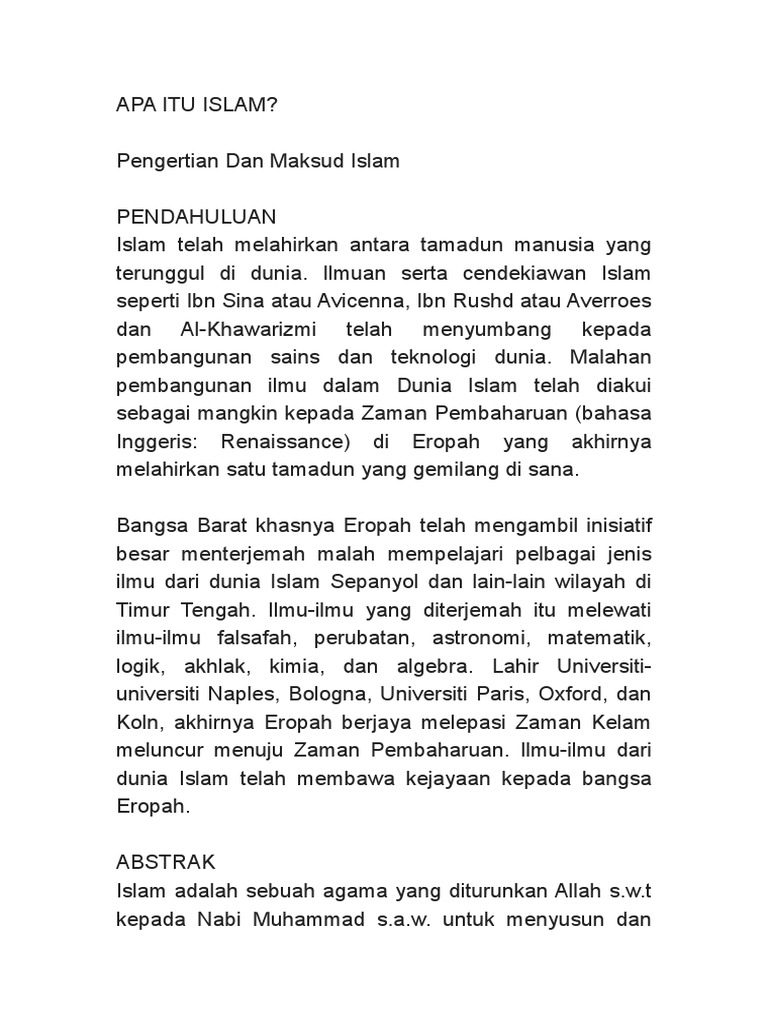 Apa Itu Islam Pdf