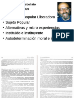 José Luis Rebellato Educación Liberadora y Sujeto Popular