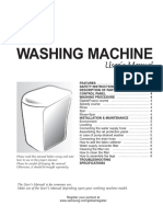 Washing Machine: User's Manual