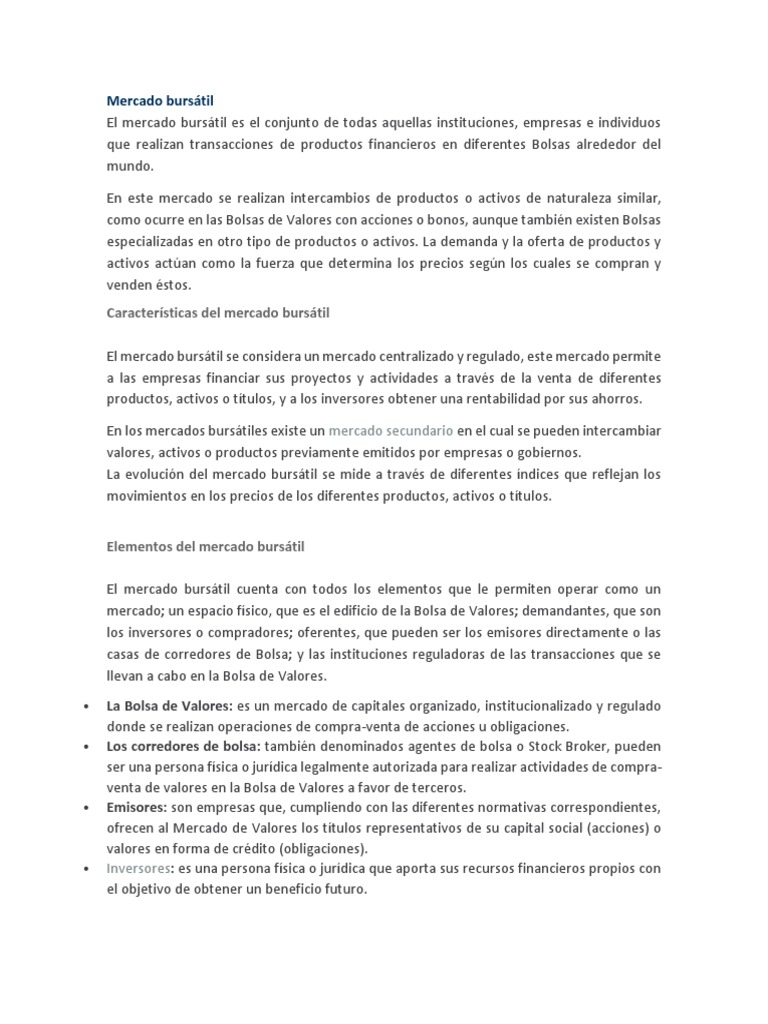 Guía del Mercado Bursátil y Divisas | PDF | Bolsa | Inflación