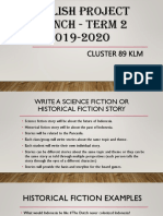English Project Launch - Term 2 2019-2020: Cluster 89 KLM