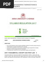 AE8301-AERO ENGINEERING THERMODYNAMICS Syllabus 2017 Regulation PDF