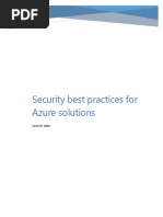 Microsoft - Security Best Practices For Azure Solutions-Microsoft (2018) PDF