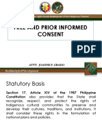Free and Prior Informed Consent: Atty. Joanne P. Grado