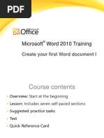 Training Presentation - Create Your First Word Document I