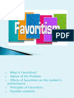 Effects of Favoritism in Schools