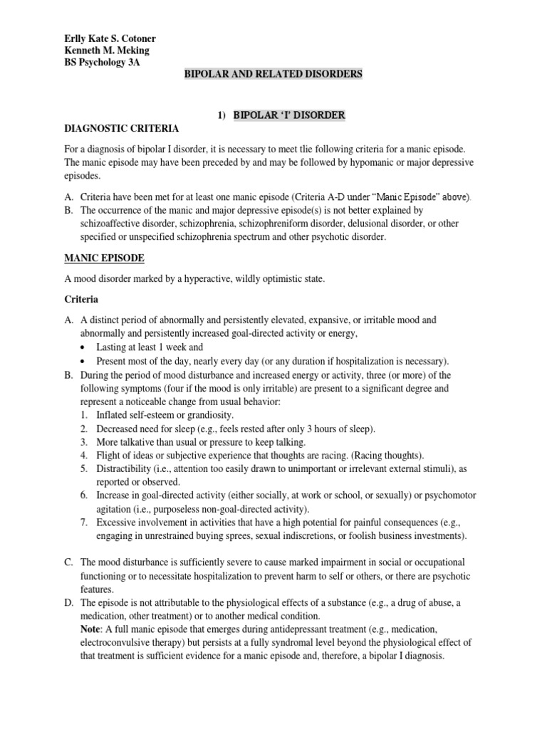 Bipolar and Related Disorders | PDF | Mania | Bipolar Disorder
