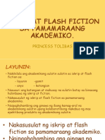 123ISKRIP AT FLASH FICTION SA PAMAMAaRAANG AKADEMIKO