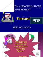 Production and Operations Management: Forecasting