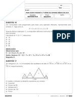 Prova de Matemática para 1a série do Ensino Médio com 26 questões e resoluções