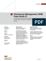 Warehouse Management (WM) Case Study IV