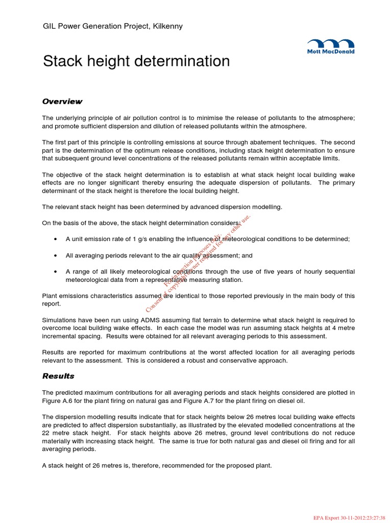 Optimal Stack Height for Air Pollution Control | PDF | Pollution | Air ...
