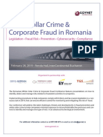 White Collar Crime & Corporate Fraud in Romania: Legislation - Fraud Risk - Prevention - Cybersecurity - Compliance