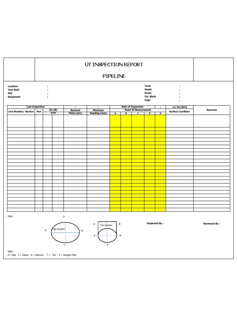 Pipeline UT Inspection Report Summary | PDF