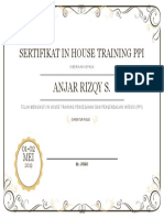 Sertifikat in House Training Ppi Co