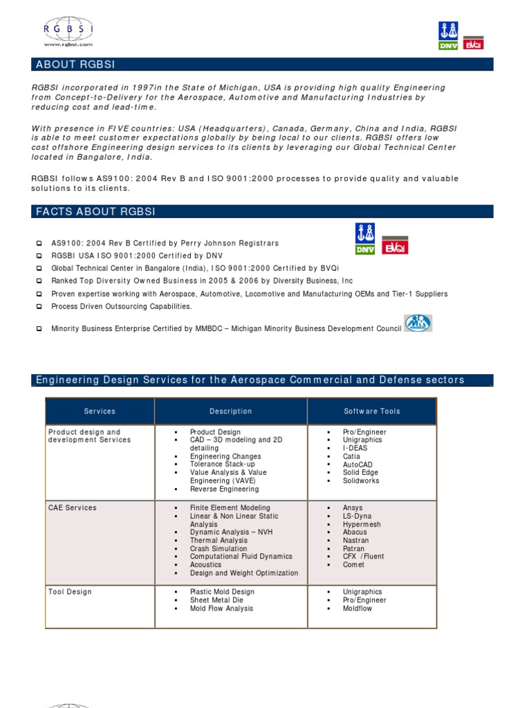 Engineering Solutions for Aerospace | PDF | Engineering | Manufacturing ...