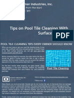 Tips On Pool Tile Cleaning With Surface Blasting