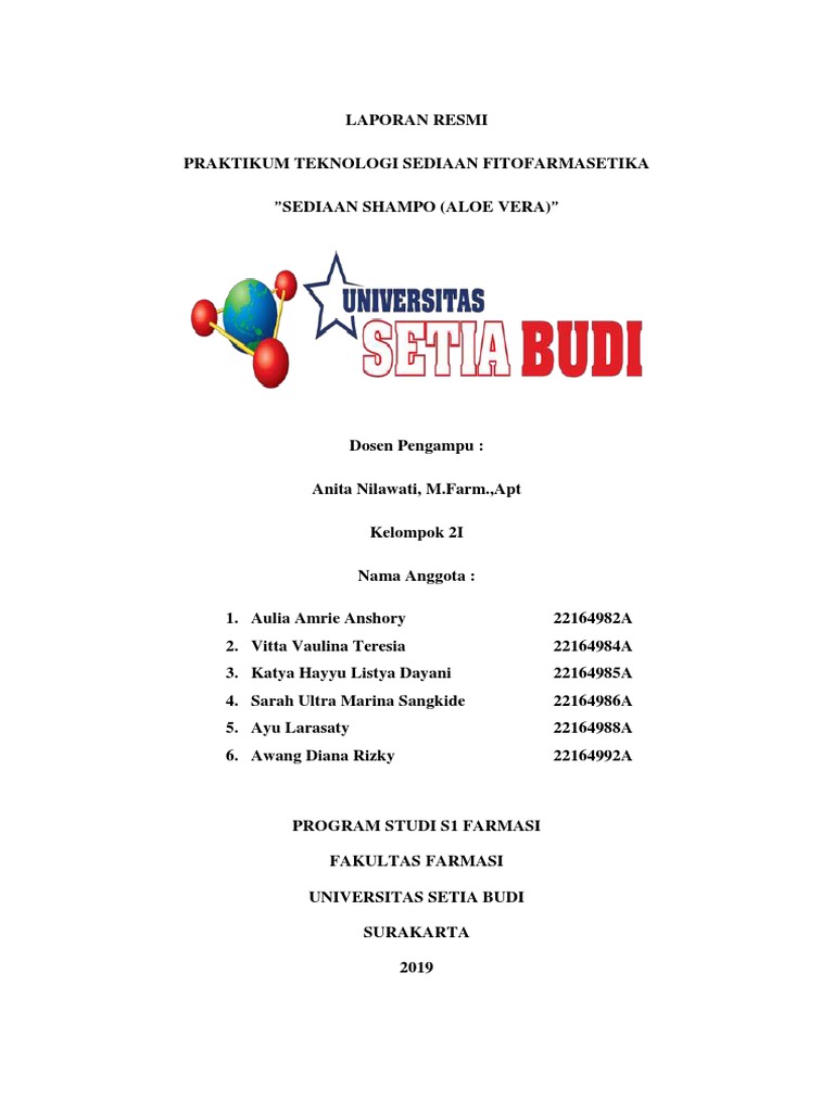 Laporan Shampo Lidah Buaya