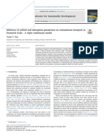 Influence of Colloid and Adsorption Parameters On Contaminant Transport in Fractured Rocks - A Triple Continuum Model