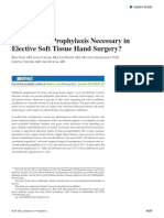 Is Antibiotic Prophylaxis Necessary in Elective Soft Tissue Hand Surgery?