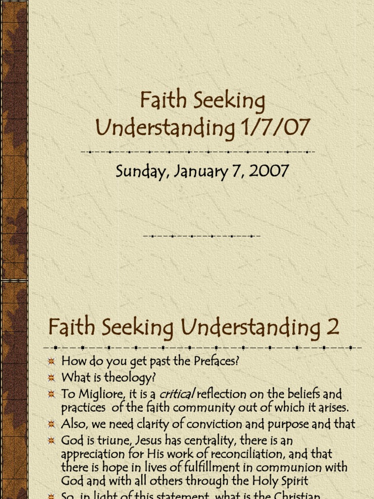 Faith Seeking Understanding | PDF | Revelation | Faith