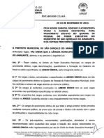 Lei n§ 1210 - 2013 - Cria‡Æo de Novos Cargos, Diminui e Acrescenta Vagas a Cargos Existentes Para Efetivos Do Poder Executivo