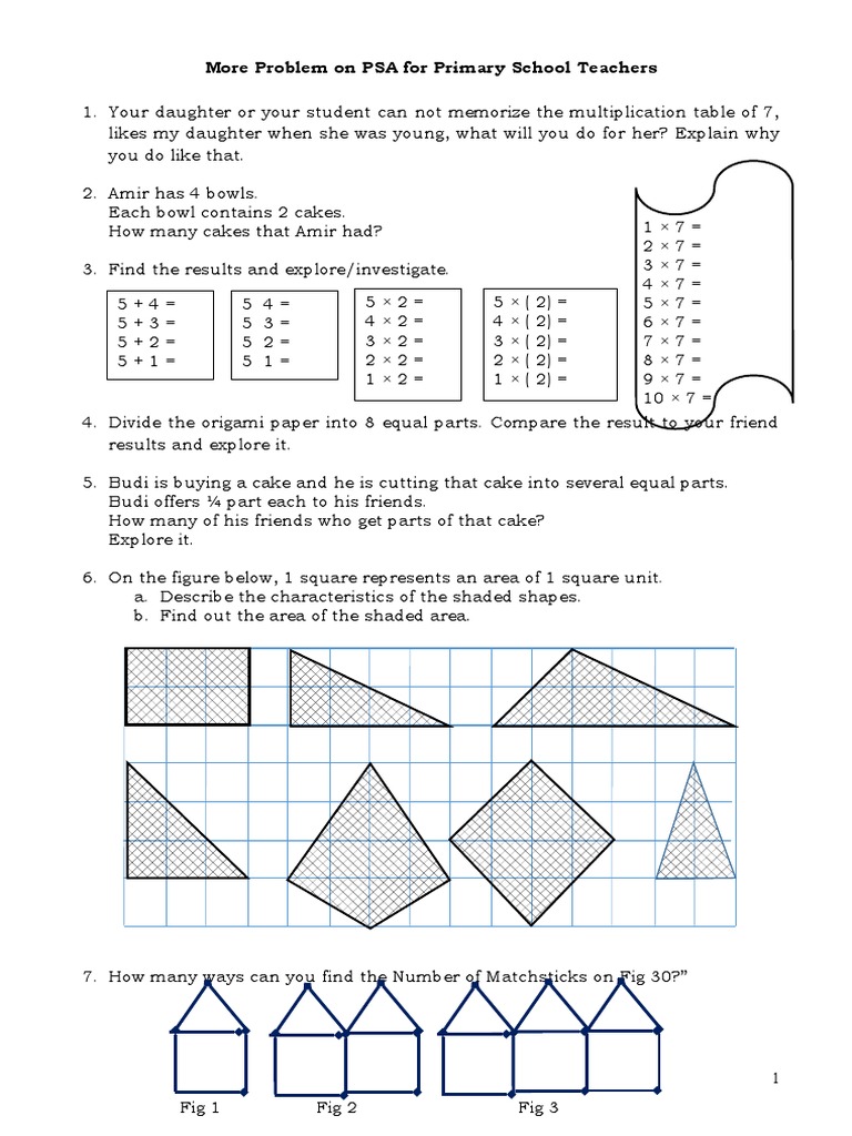 PSA Challenges for Primary Teachers | PDF | Teaching Mathematics | Leisure