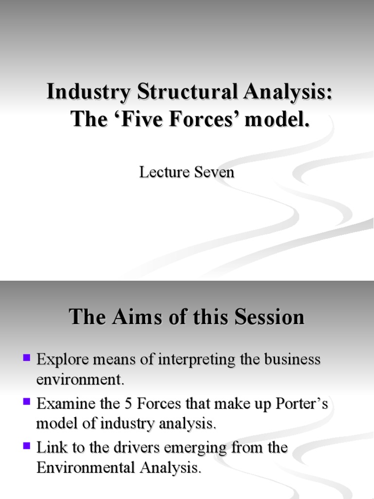 Industry Structural Analysis: The Five Forces' Model | PDF | Economies ...