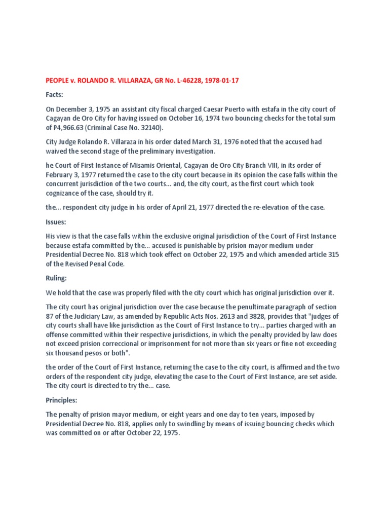 Estafa Case Jurisdiction Ruling Explained | PDF