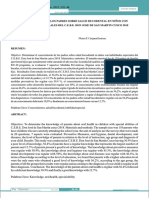 Conocimientos de Los Padres Sobre Salud Bucodental en Niños Con Habilidades Especiales Del C.E.B.E. Don Jose de San Martin Cusco 2018