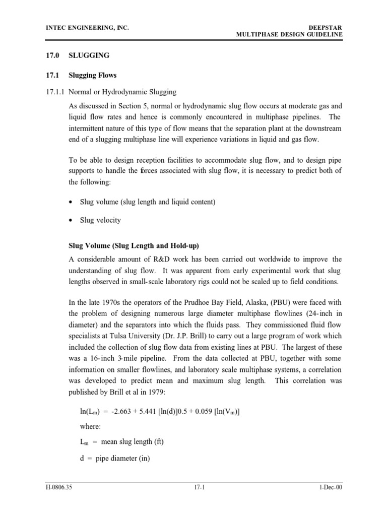 Hydrodynamic Slugging in Pipelines | PDF | Pump | Liquids