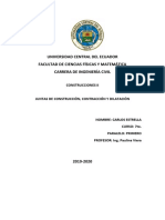 CONSTRUCCIONES II - JUNTAS DE CONSTRUCCIÓN, CONTRACCIÓN Y DILATACIÓN SEGÚN ACI Y NEC