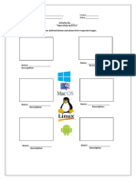 Activity Sheet - Operating Systems