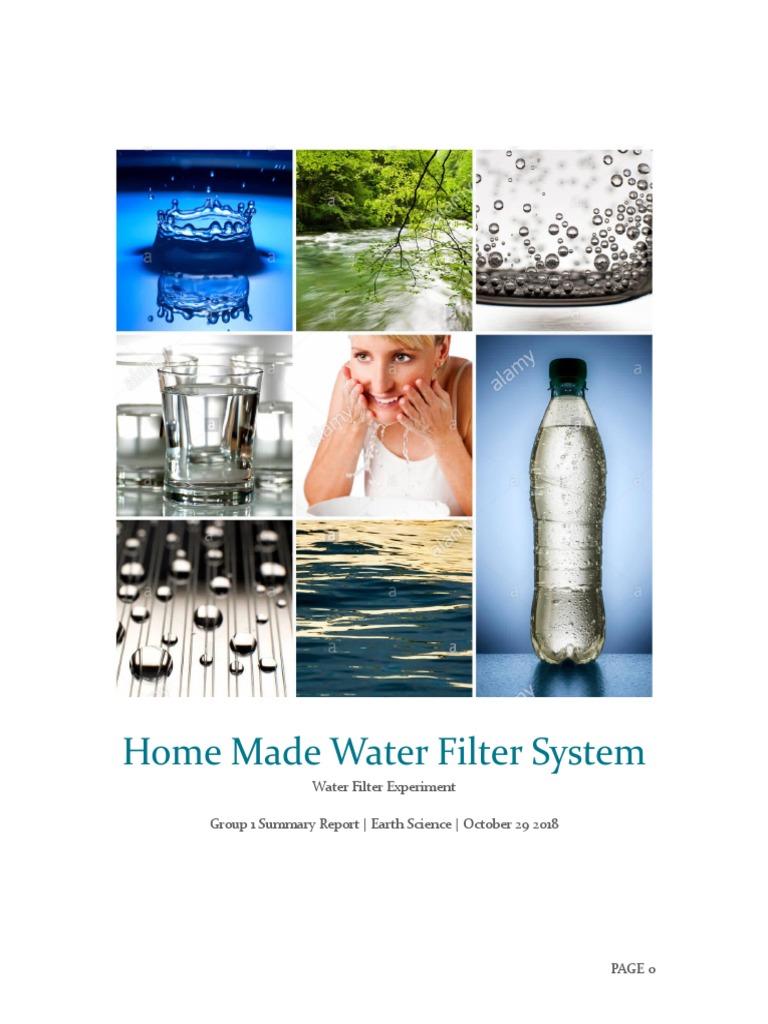DIY Water Filter Experiment Report | PDF | Filtration | Water Purification