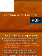 Hawthorne Experiment