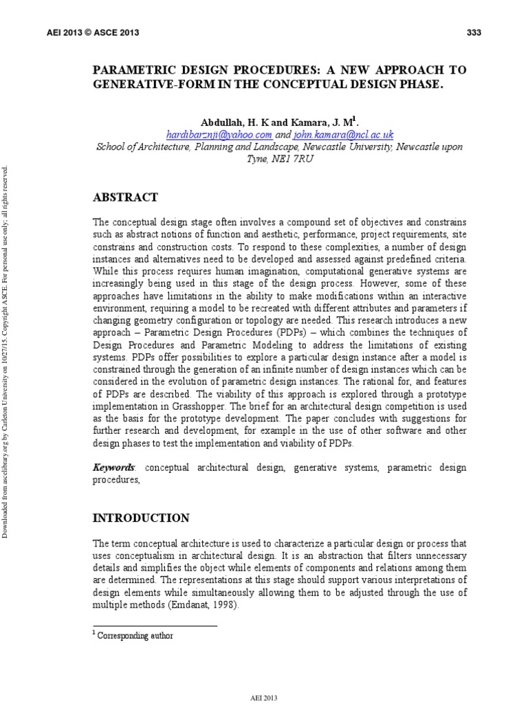 Parametric Design Procedures | PDF | Subroutine | Design