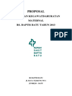 Proposal: Pelatihan Kegawatdaruratan Maternal Rs. Baptis Batu Tahun 2013